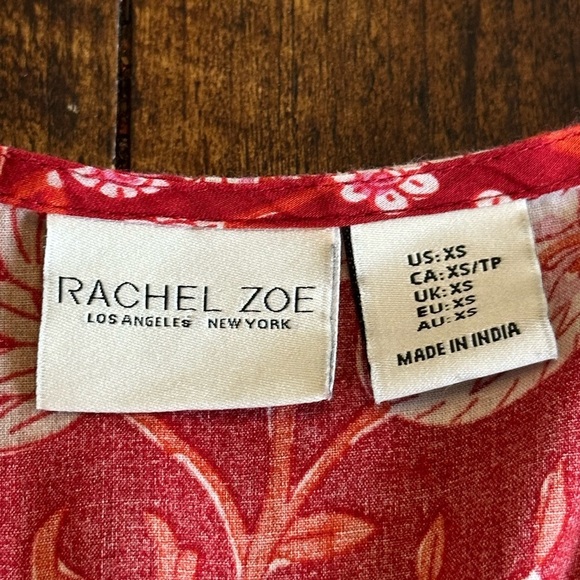 Rachel Zoe | Boho Floral V-Neck Blouse with Embroidery, Size XS - Picture 11 of 11